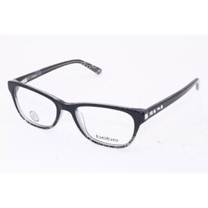 BEBE BB 5142 001 JET LACE BLACK SWAROVSKI FRAMES EYEGLASSES 52-17